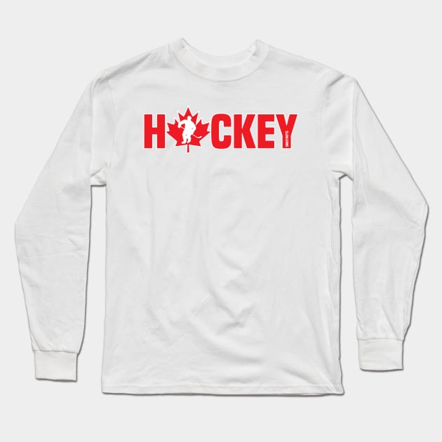 Canada Hockey Long Sleeve T-Shirt by SaucyMittsHockey